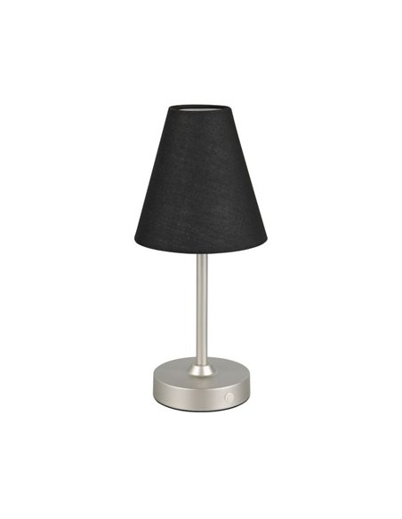 Lámpara de sobremesa KENNY recargable USB 1,5W 1x 140lm, 3000K IP20 Negro/Gris