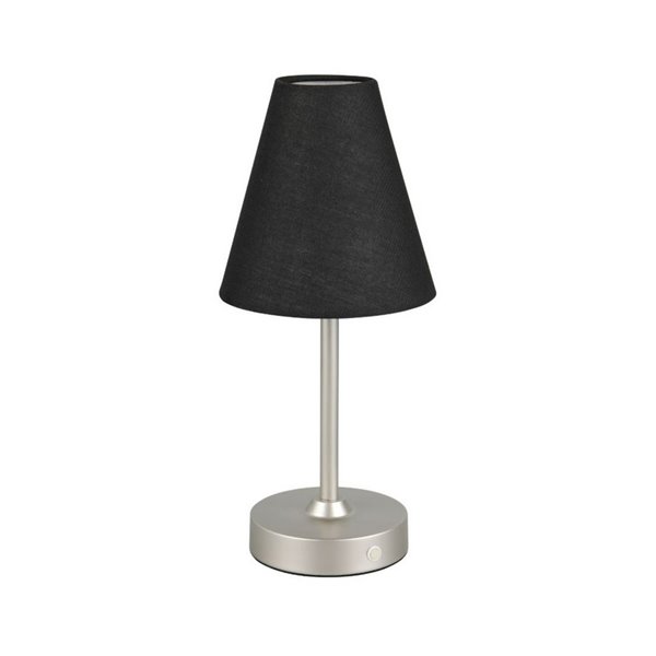 Lámpara de sobremesa KENNY recargable USB 1,5W 1x 140lm, 3000K IP20 Negro/Gris