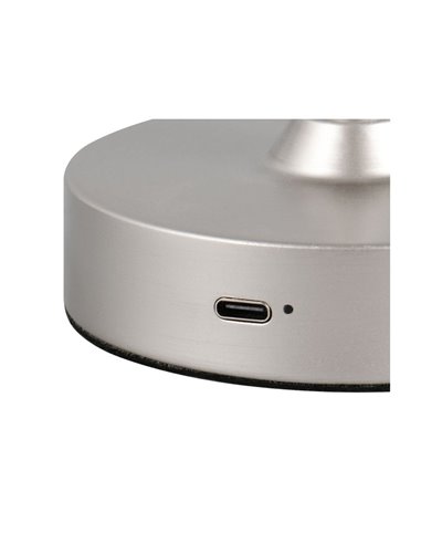 Lámpara de sobremesa KENNY recargable USB 1,5W 1x 140lm, 3000K IP20 Negro/Gris