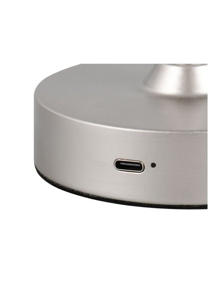 Lámpara de sobremesa KENNY recargable USB 1,5W 1x 140lm, 3000K IP20 Negro/Gris