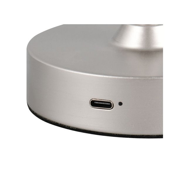 Lámpara de sobremesa KENNY recargable USB 1,5W 1x 140lm, 3000K IP20 Negro/Gris