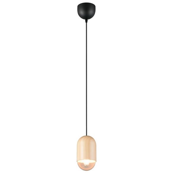 Lámpara de techo NARA madera natural, altura regulable bombilla excl. 1x E27 max. 15W IP20