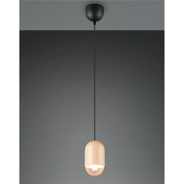 Lámpara de techo NARA madera natural, altura regulable bombilla excl. 1x E27 max. 15W IP20