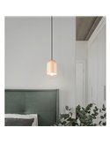 Lámpara de techo NARA madera natural, altura regulable bombilla excl. 1x E27 max. 15W IP20