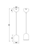 Lámpara de techo NARA madera natural, altura regulable bombilla excl. 1x E27 max. 15W IP20