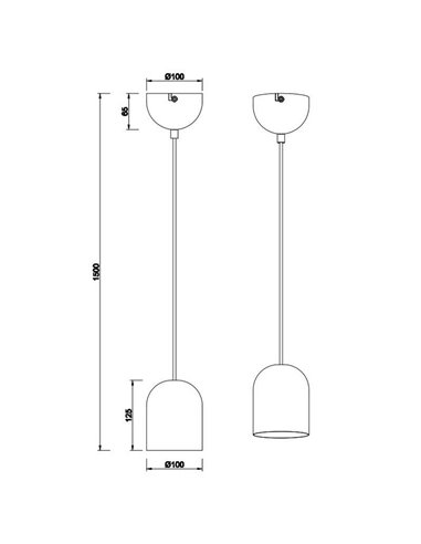Lámpara de techo NARA madera natural, altura regulable bombilla excl. 1x E27 max. 15W IP20