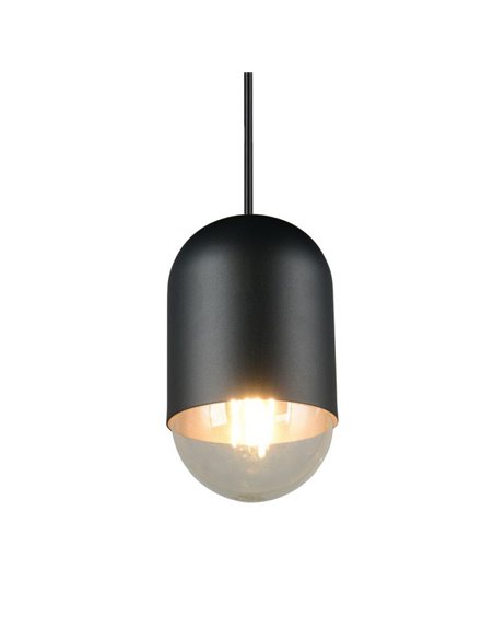 Plafonnier NARA, réglable en hauteur, ampoule non incluse : 1 E27, max. 15 W, IP20, noir