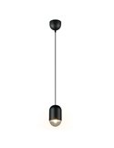 Lámpara de techo NARA altura regulable bombilla excl. 1x E27 max. 15W IP20 Negro