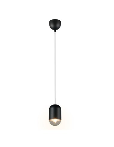 Lámpara de techo NARA altura regulable bombilla excl. 1x E27 max. 15W IP20 Negro