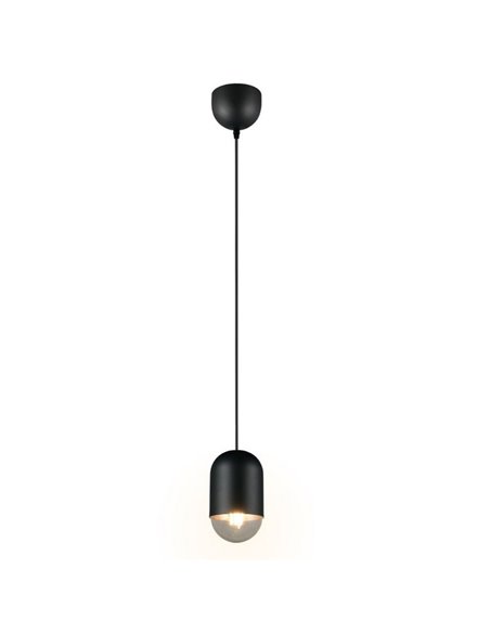 Lámpara de techo NARA altura regulable bombilla excl. 1x E27 max. 15W IP20 Negro
