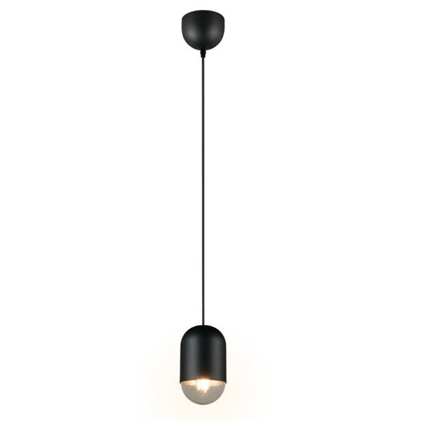 Lámpara de techo NARA altura regulable bombilla excl. 1x E27 max. 15W IP20 Negro