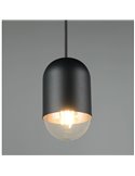 Lámpara de techo NARA altura regulable bombilla excl. 1x E27 max. 15W IP20 Negro