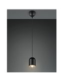 Lámpara de techo NARA altura regulable bombilla excl. 1x E27 max. 15W IP20 Negro