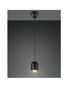 Lámpara de techo NARA altura regulable bombilla excl. 1x E27 max. 15W IP20 Negro 2