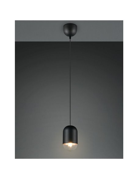 Luminária de teto NARA, ajustável em altura, lâmpada excluindo 1x E27, máx. 15 W, IP20, preta