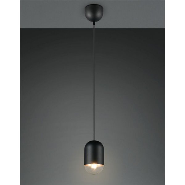 Luminária de teto NARA, ajustável em altura, lâmpada excluindo 1x E27, máx. 15 W, IP20, preta