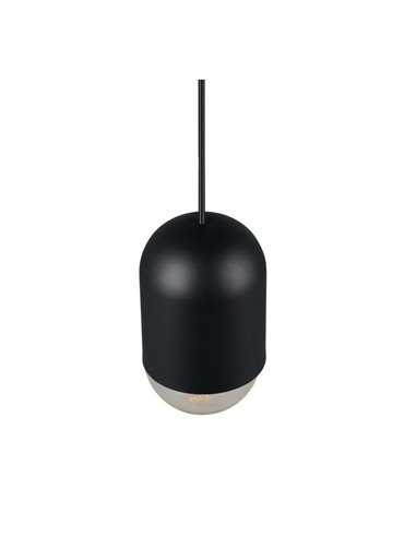 Lámpara de techo NARA altura regulable bombilla excl. 1x E27 max. 15W IP20 Negro