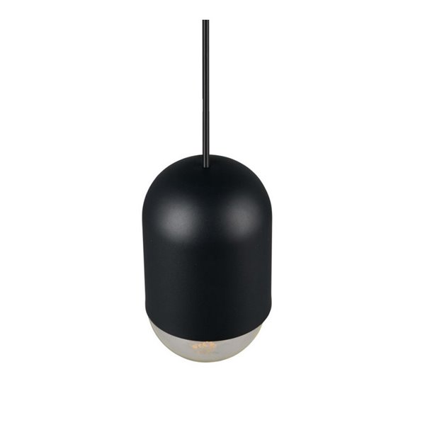 Lámpara de techo NARA altura regulable bombilla excl. 1x E27 max. 15W IP20 Negro