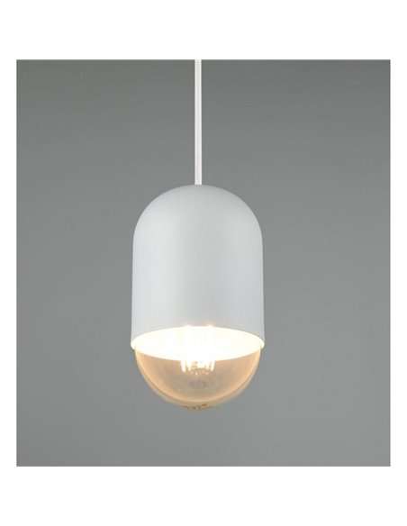 Plafonnier NARA, réglable en hauteur, ampoule non incluse : 1 E27, max. 15 W, IP20, blanc