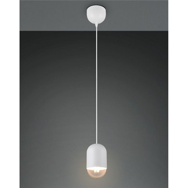 Luminária de teto NARA, ajustável em altura, lâmpada excluindo 1x E27, máx. 15 W, IP20, branca