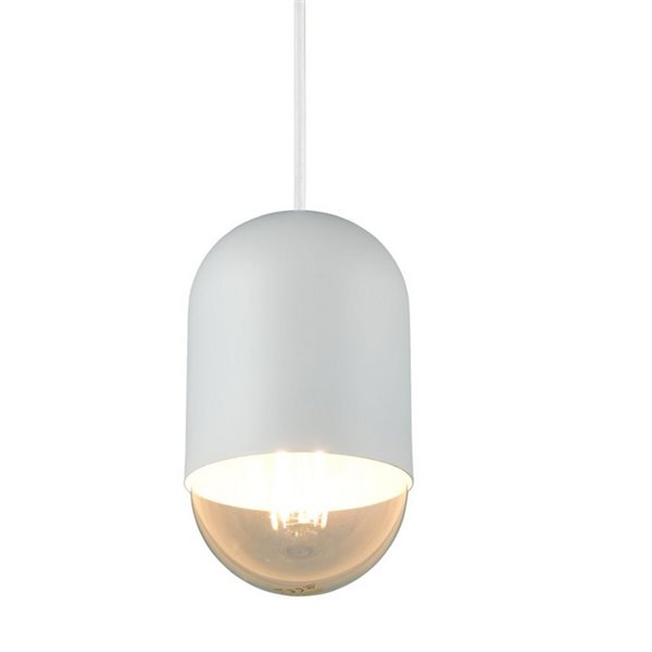 Plafonnier NARA, réglable en hauteur, ampoule non incluse : 1 E27, max. 15 W, IP20, blanc