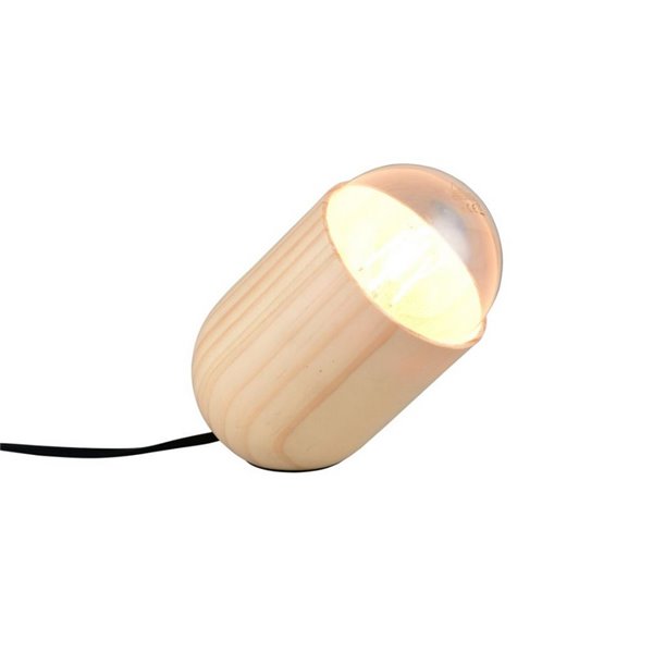 Candeeiro de mesa NARA, madeira natural, lâmpada excl. 1x E27, máx. 15W