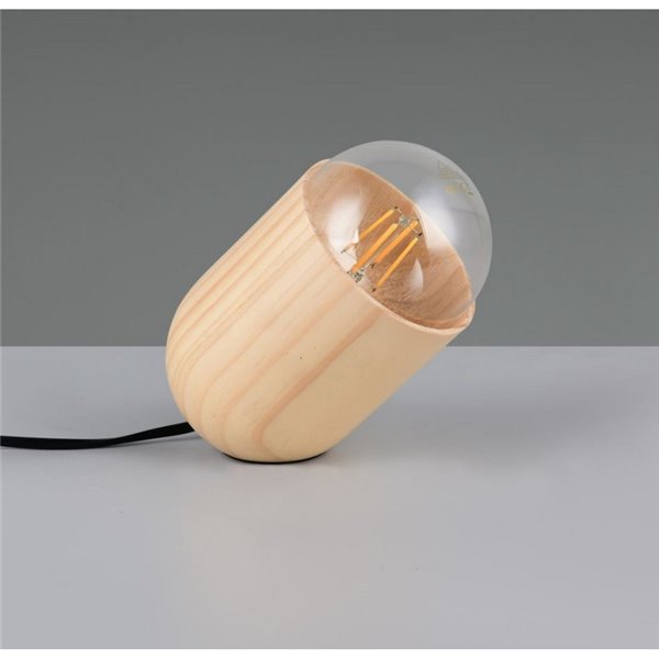 Lampe de table NARA, bois naturel, ampoule non incluse : 1 E27, max. 15 W