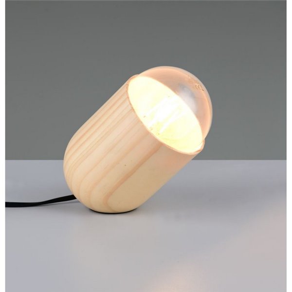 Candeeiro de mesa NARA, madeira natural, lâmpada excl. 1x E27, máx. 15W