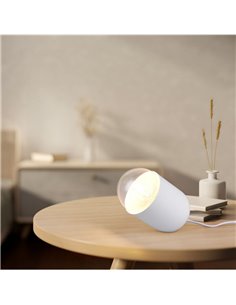 Lámpara de sobremesa NARA bombilla excl. 1x E27 max. 15W Blanco 2