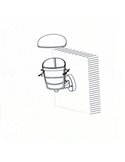 Aplique de pared tipo farol moderno negro sostenido ALORIA, E27 (no incl.) IP44