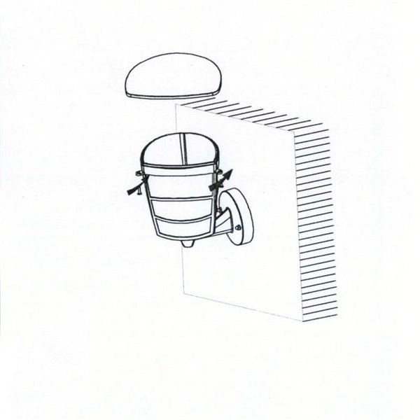 Aplique de pared tipo farol moderno negro sostenido ALORIA, E27 (no incl.) IP44