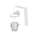 Aplique de pared tipo farol moderno down ALORIA negro, E27 (no incl.) IP44