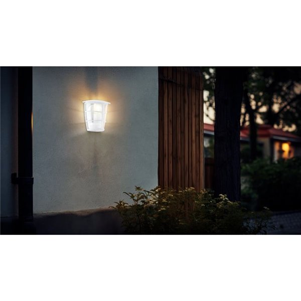 Aplique exterior de pared moderno ALORIA blanco compacto, E27 (no incl.) IP44