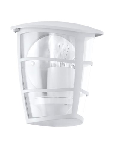 Aplique exterior de pared moderno ALORIA blanco compacto, E27 (no incl.) IP44