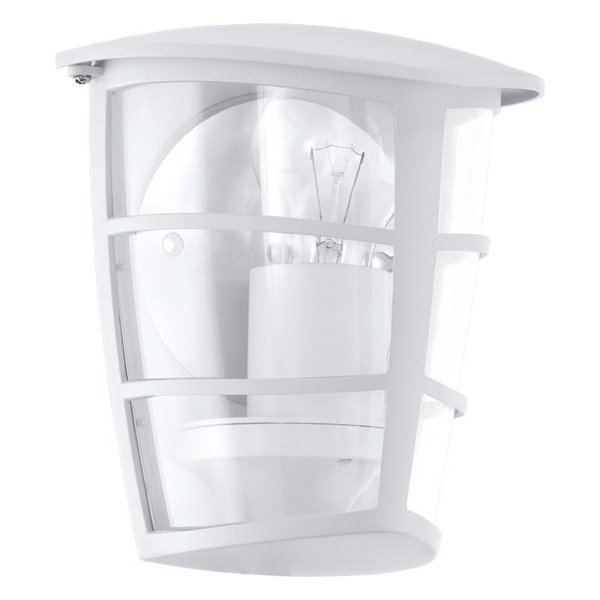 Aplique exterior de pared moderno ALORIA blanco compacto, E27 (no incl.) IP44