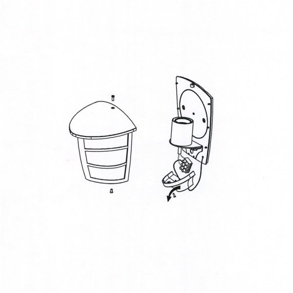 Aplique exterior de pared moderno ALORIA blanco compacto, E27 (no incl.) IP44