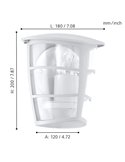 Aplique exterior de pared moderno ALORIA blanco compacto, E27 (no incl.) IP44