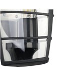 Aplique exterior de pared moderno ALORIA negro compacto, E27 (no incl.) IP44