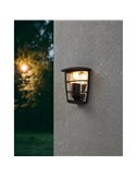 Aplique exterior de pared moderno ALORIA negro compacto, E27 (no incl.) IP44