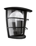 Aplique exterior de pared moderno ALORIA negro compacto, E27 (no incl.) IP44