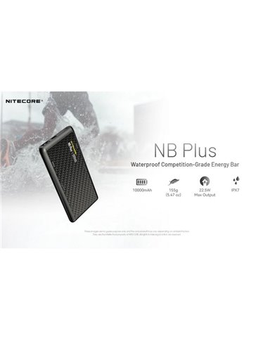 Power bank NB Plus 10.000mAh batería Li-ion, carga USB-C 22,5W IPX7 155g