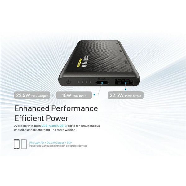 Power bank NB Plus 10.000mAh batería Li-ion, carga USB-C 22,5W IPX7 155g