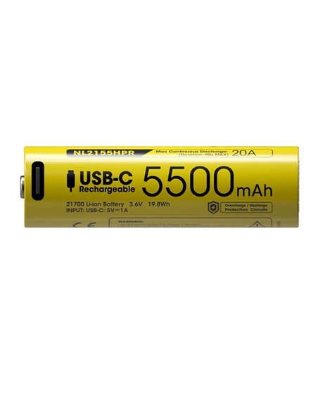 Batterie NL2155HPR 5500mAh 3,6V USB-C rechargeable IPX6