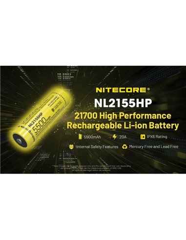 Batería NL2155HP 5500mAh 21700 3,6V IPX6
