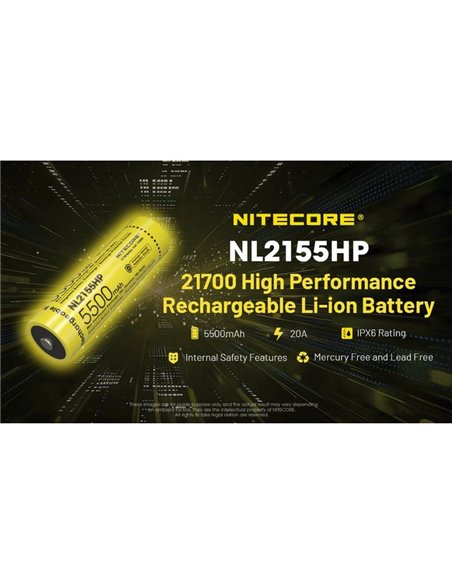 Batería NL2155HP 5500mAh 21700 3,6V IPX6