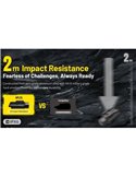 Linterna para arma NPL35 2000Lm, alcance 412 metros, Li-ion 1.900 mAh IPX6