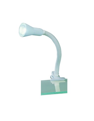 Lampe flexible avec pince, sans ampoules, 1x E14, max. 18W, IP20, blanche