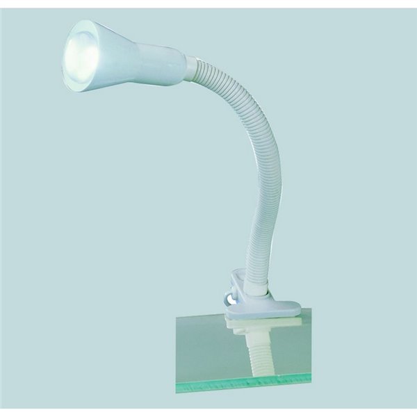 Flexo articulable con pinza FLEXO bombilla excl. 1x E14 max. 18W IP20 Blanco