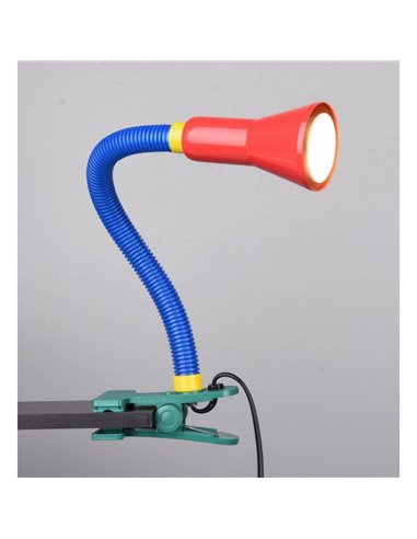 Lampe col de cygne flexible avec pince articulée, ampoule exclue : 1 x E14 max. 18 W IP20