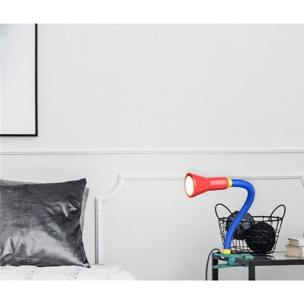 Luminária flexível tipo pescoço de ganso com braçadeira articulada, lâmpada excl. 1x E14 máx. 18W IP20